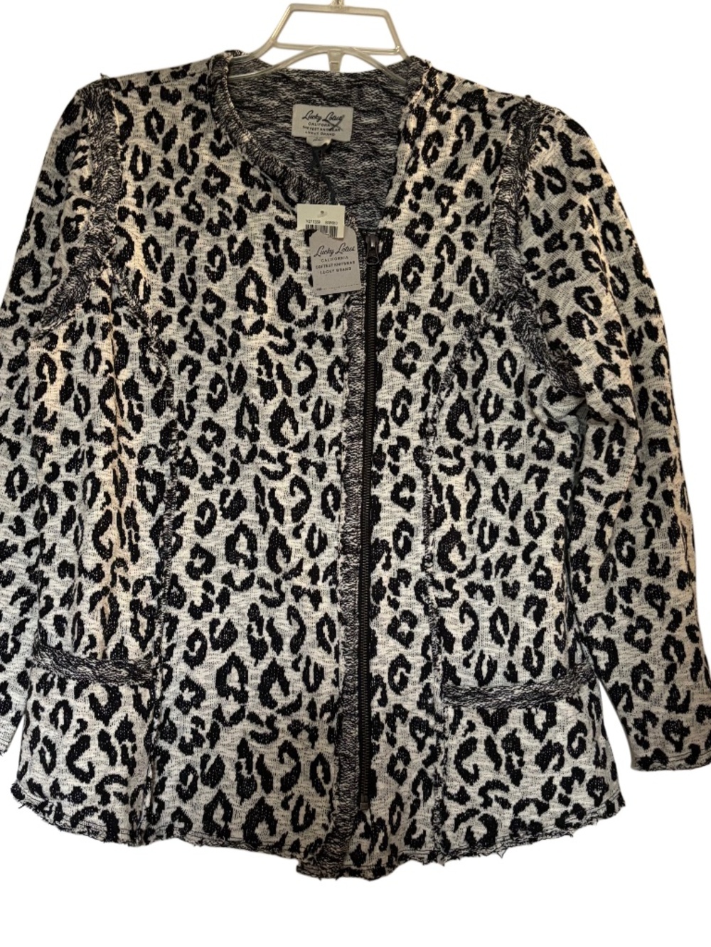 Women’s Lucky Brand Lucky Lotus Animal Moto Style Jacket Sz 1X NWT